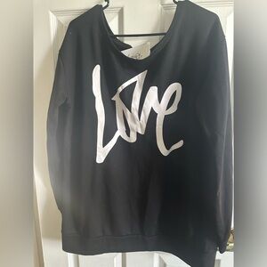 Large neck sweatshirt